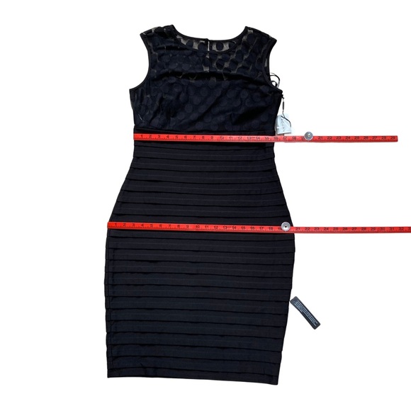 BNWT ROMAN Women polka mesh pleat party evening Midi Dress Ladies Size 14 - Picture 5 of 8